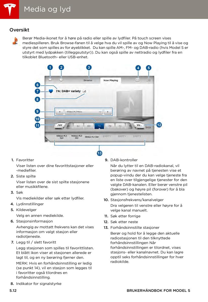 Tesla S bruksanvisningen / page 76