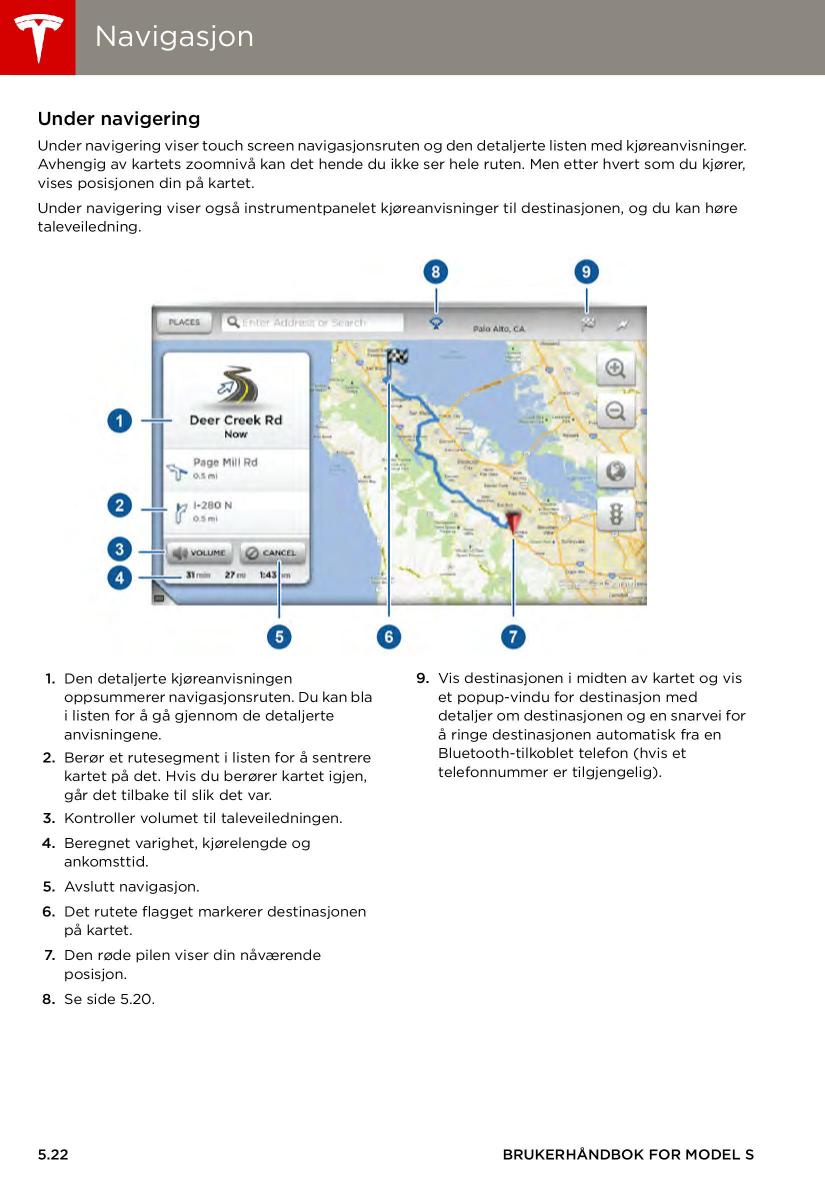 Tesla S bruksanvisningen / page 86