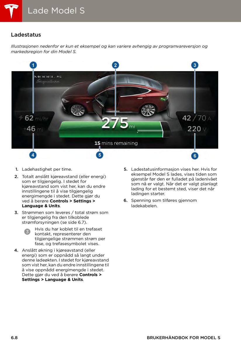 Tesla S bruksanvisningen / page 98