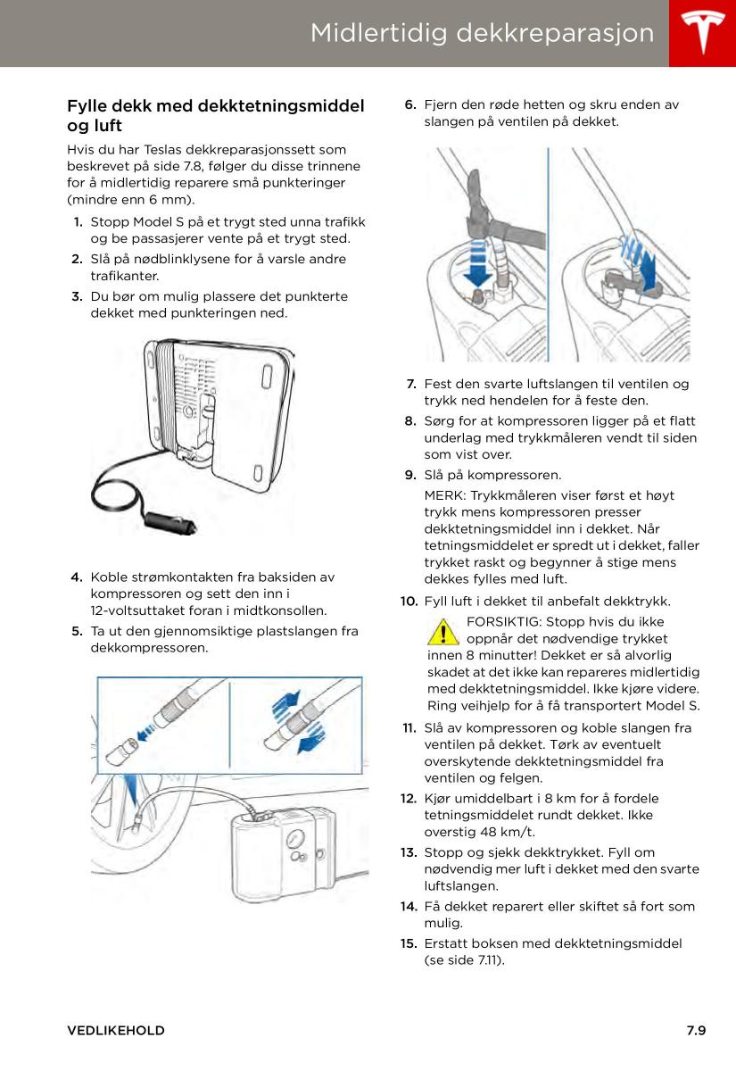 Tesla S bruksanvisningen / page 107