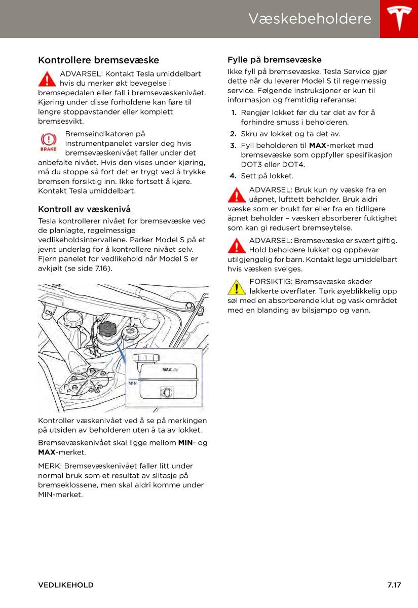 Tesla S bruksanvisningen / page 115