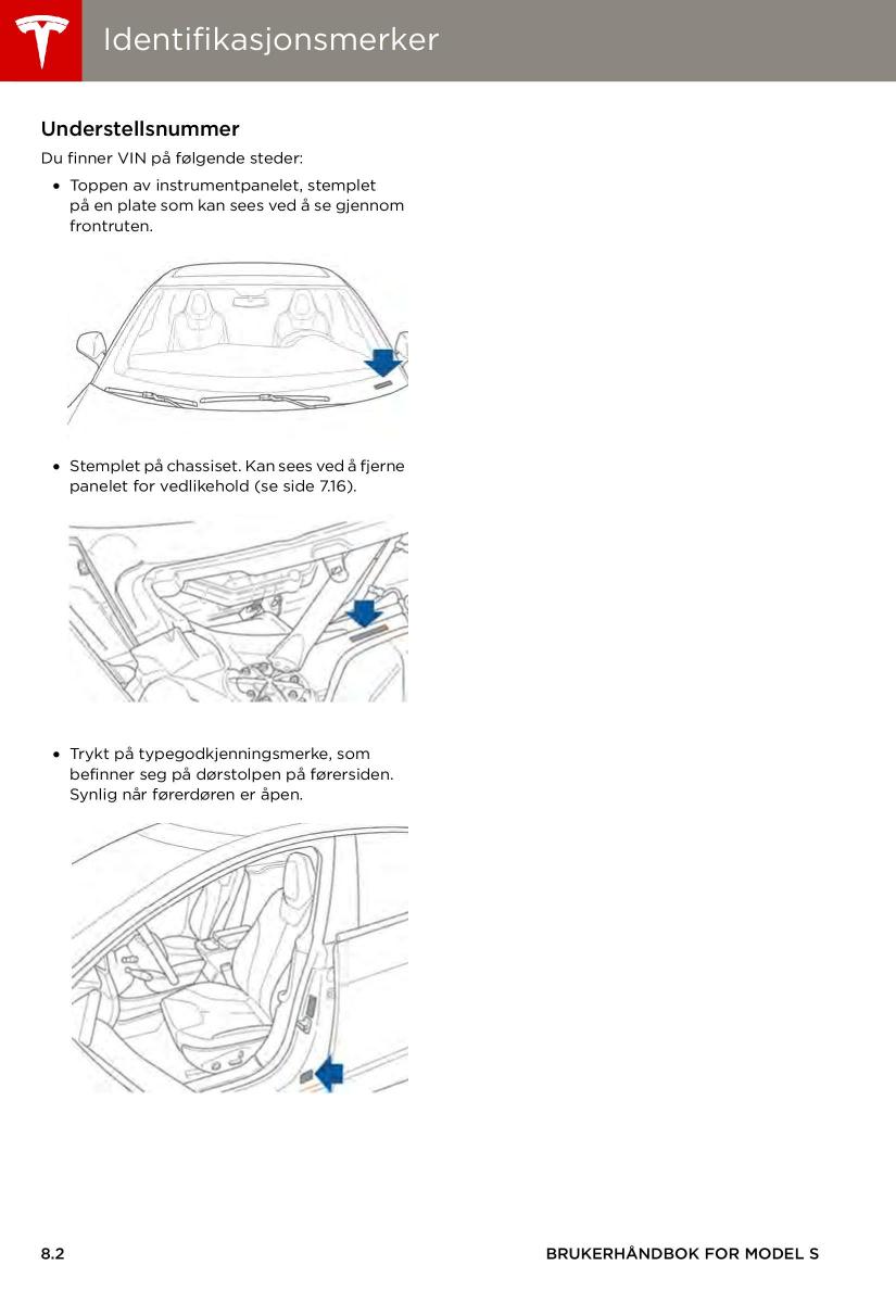 Tesla S bruksanvisningen / page 124