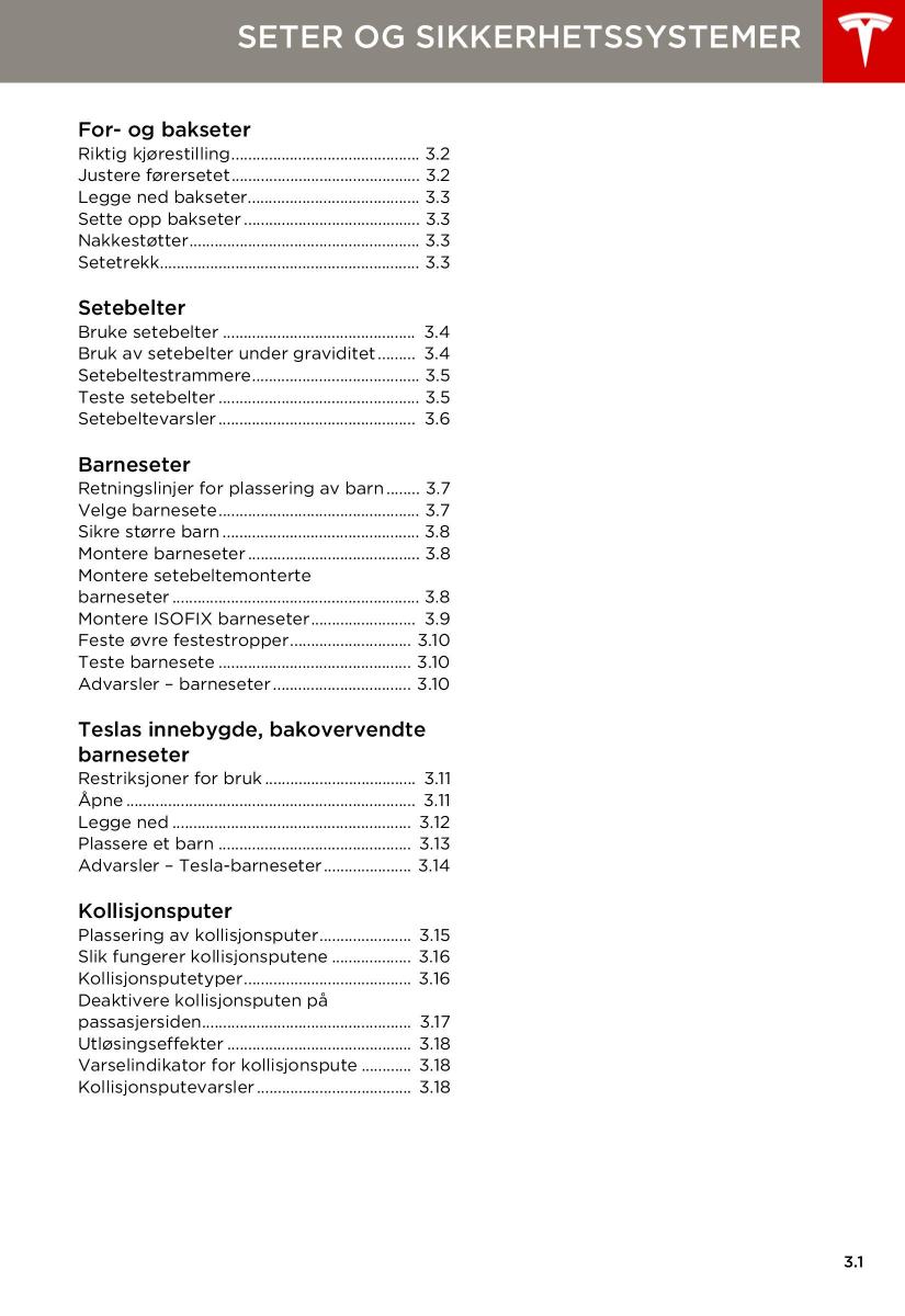 Tesla S bruksanvisningen / page 23