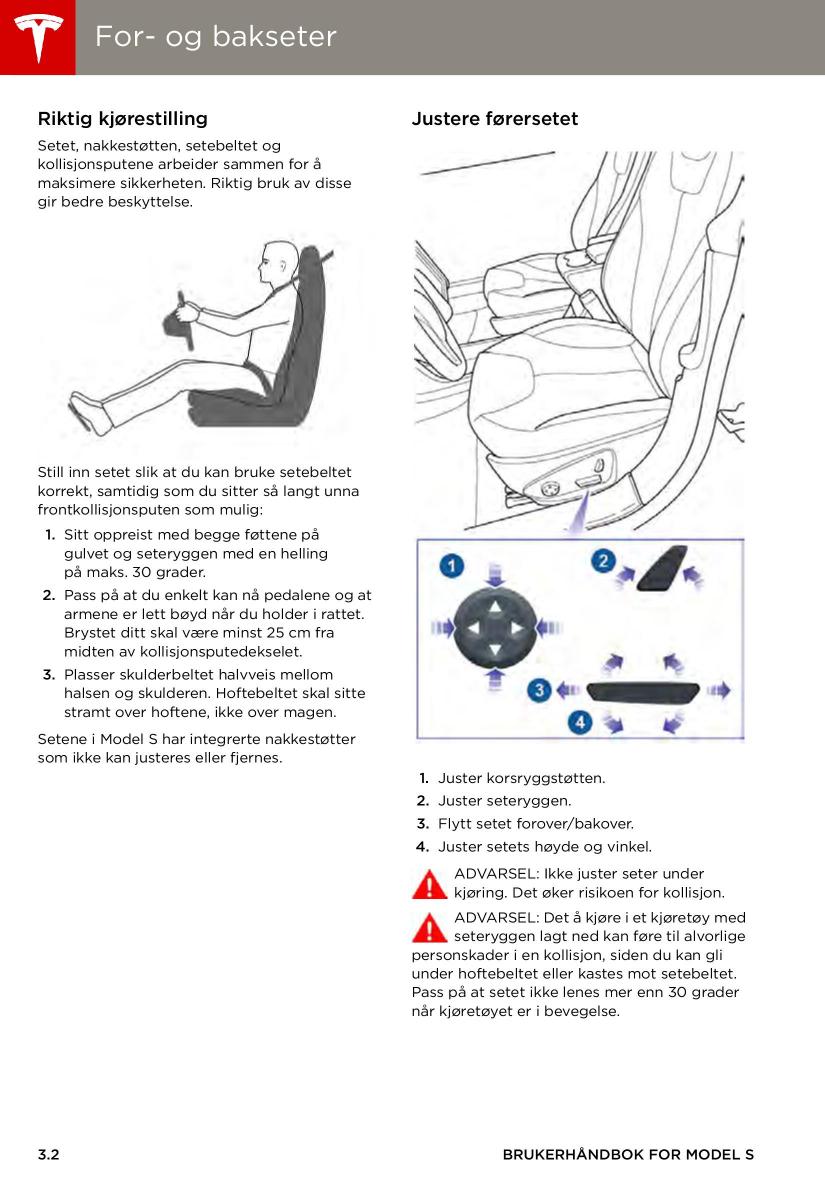 Tesla S bruksanvisningen / page 24