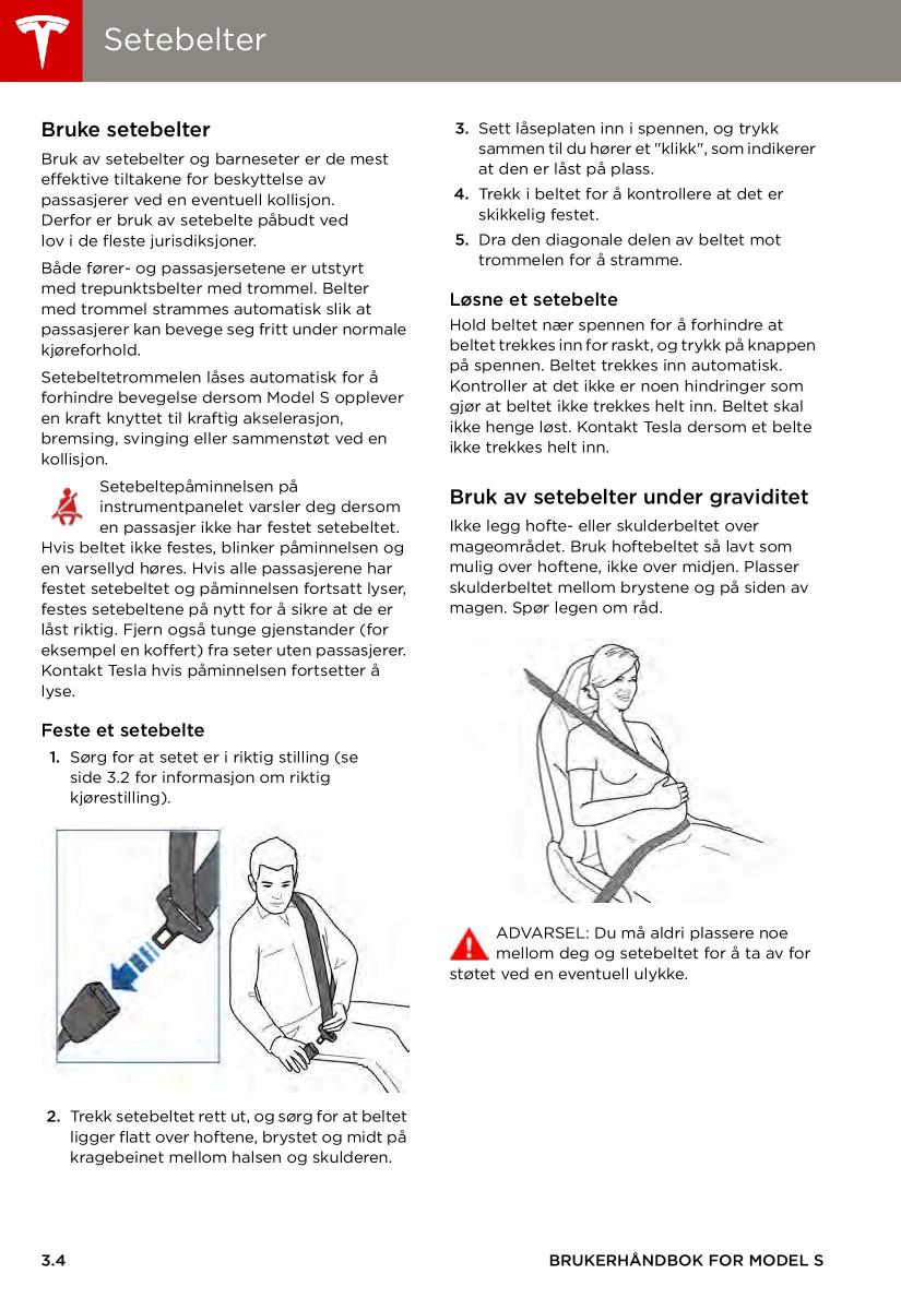 Tesla S bruksanvisningen / page 26