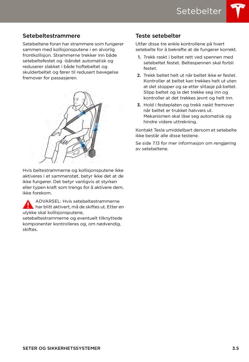 Tesla S bruksanvisningen / page 27