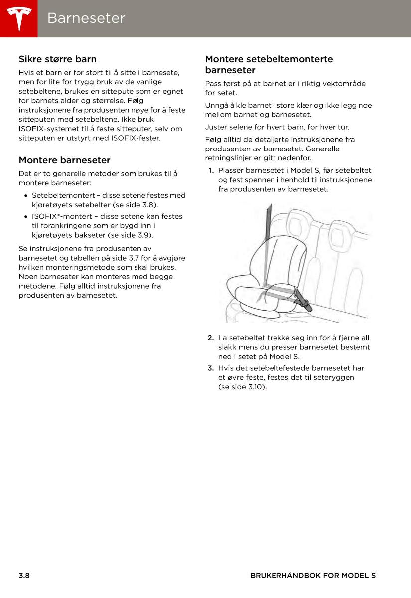 Tesla S bruksanvisningen / page 30