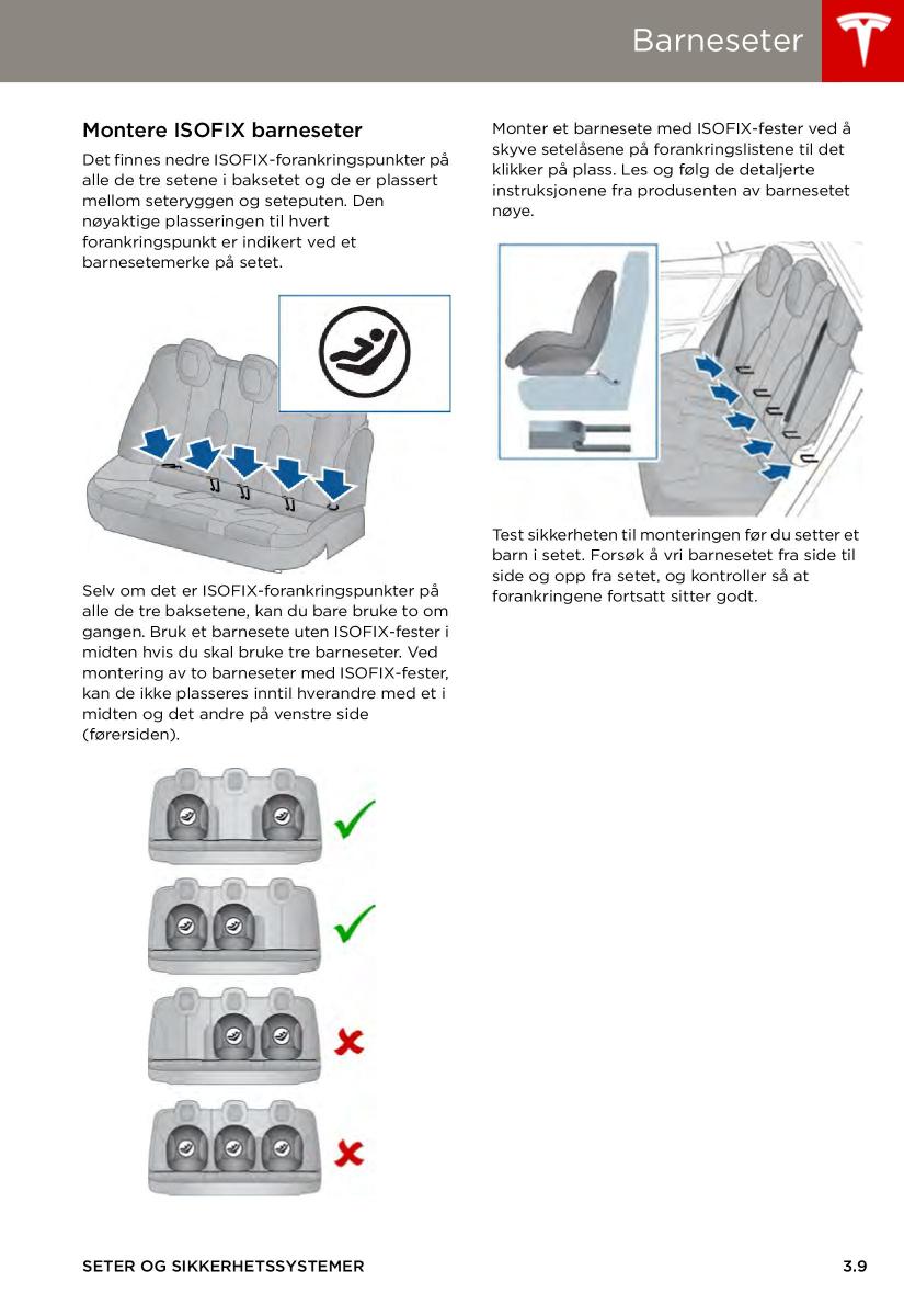 Tesla S bruksanvisningen / page 31