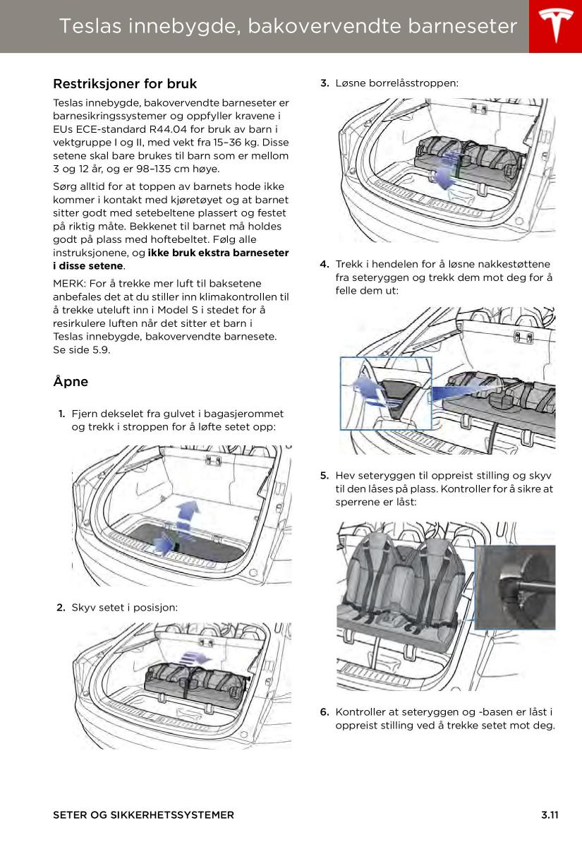 Tesla S bruksanvisningen / page 33