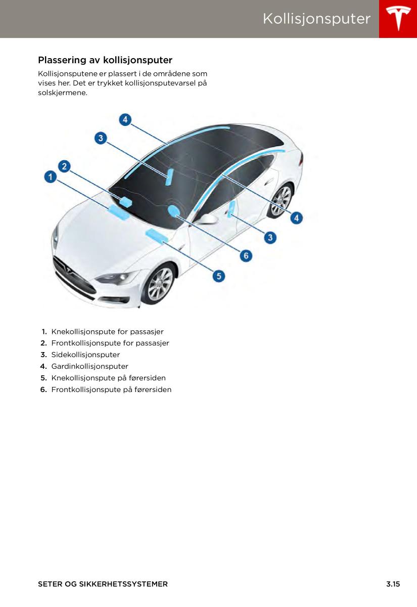 Tesla S bruksanvisningen / page 37