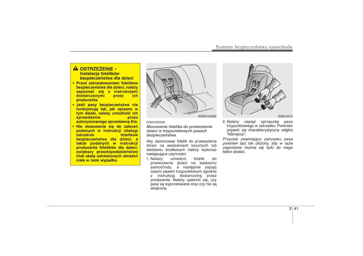 KIA Carens II 2 instrukcja obslugi / page 63