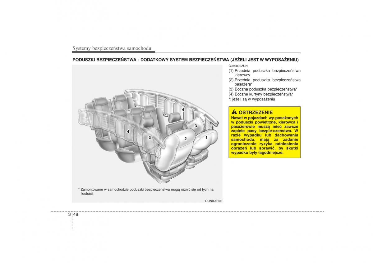 KIA Carens II 2 instrukcja obslugi / page 70