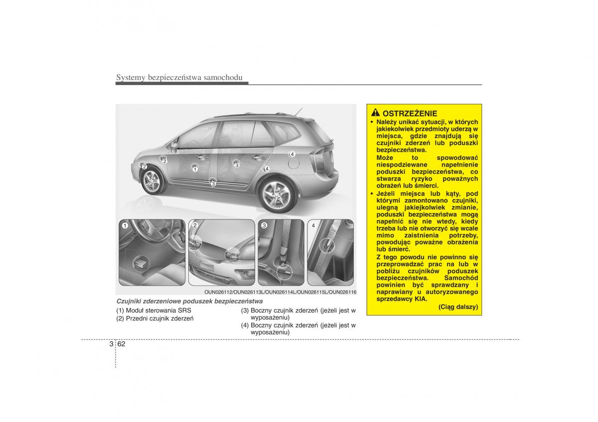 KIA Carens II 2 instrukcja obslugi / page 84