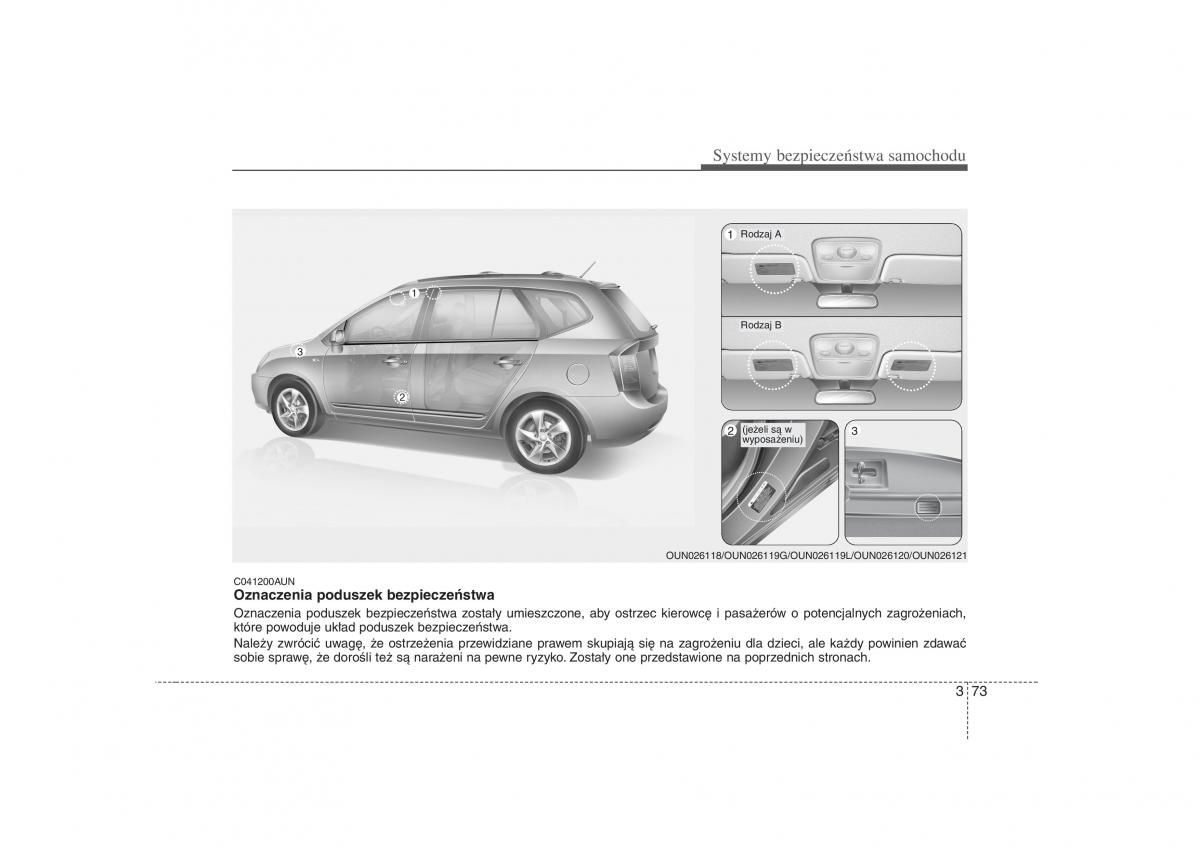 KIA Carens II 2 instrukcja obslugi / page 95