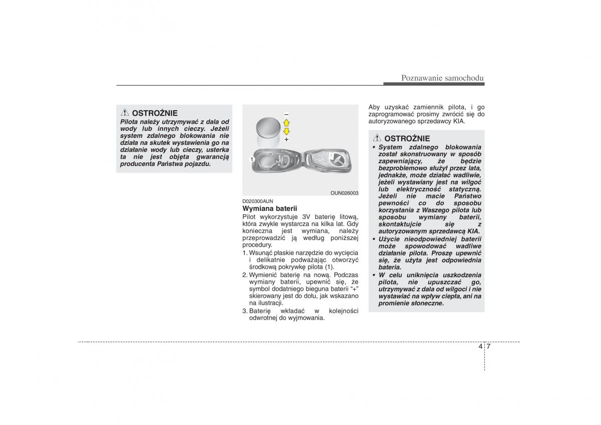 KIA Carens II 2 instrukcja obslugi / page 102