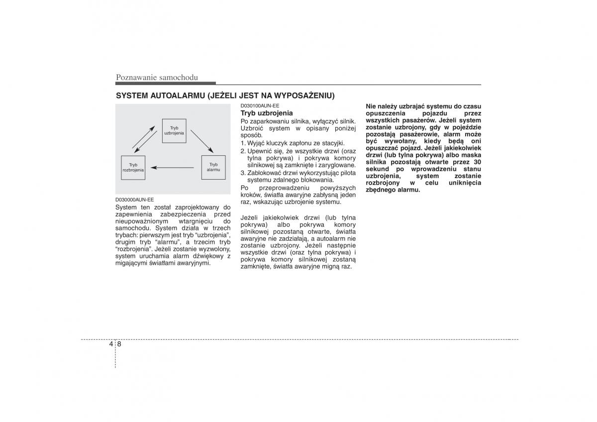 KIA Carens II 2 instrukcja obslugi / page 103