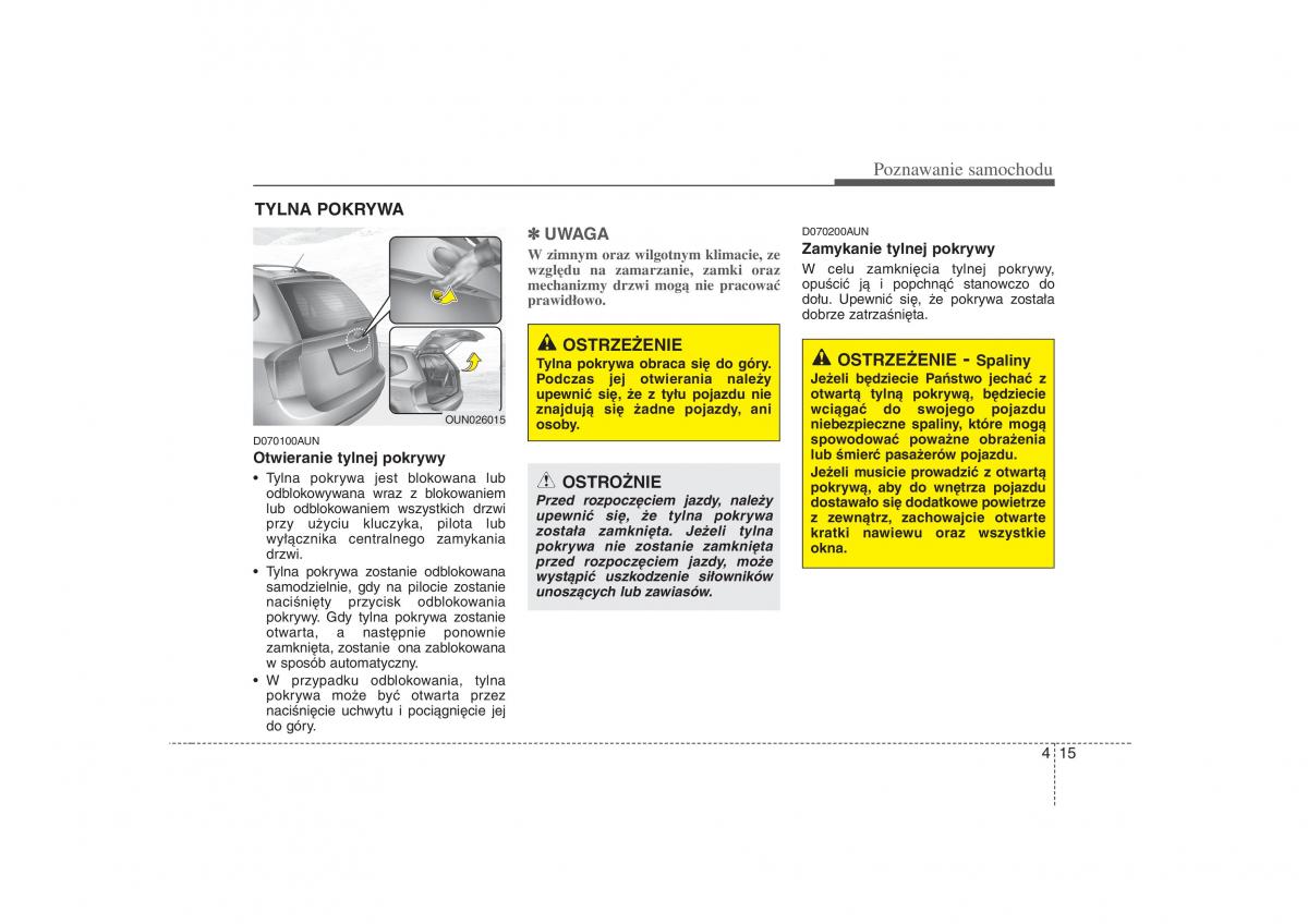 KIA Carens II 2 instrukcja obslugi / page 110