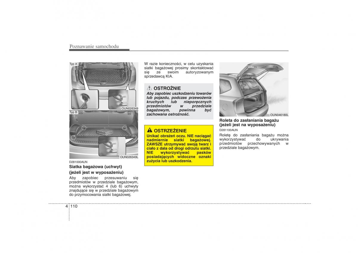 KIA Carens II 2 instrukcja obslugi / page 205