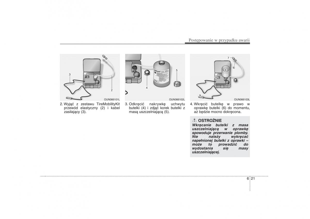 KIA Carens II 2 instrukcja obslugi / page 286