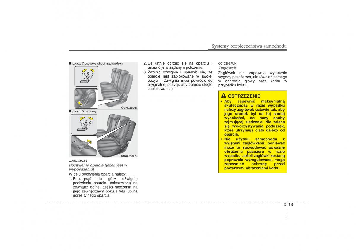 KIA Carens II 2 instrukcja obslugi / page 35