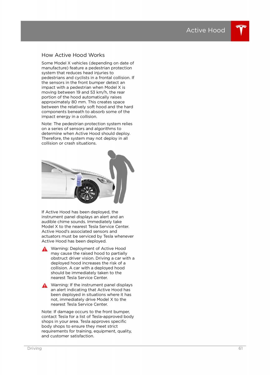 Tesla X owners manual / page 61