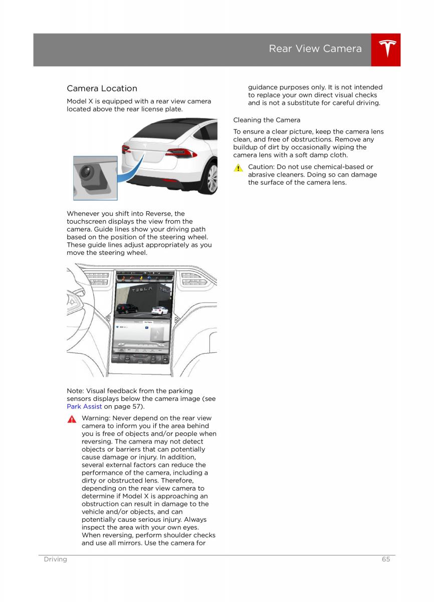 Tesla X owners manual / page 65