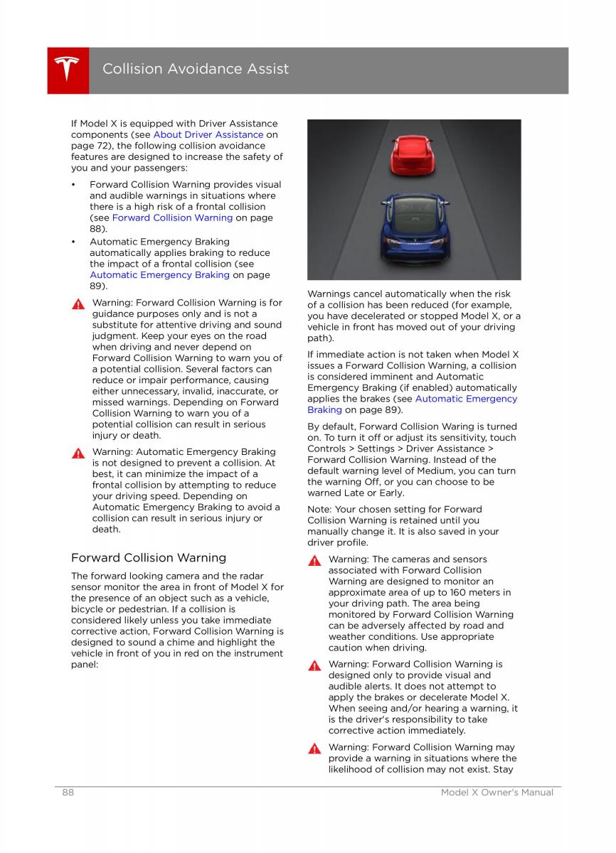 manual Tesla X Tesla X owners manual / page 88