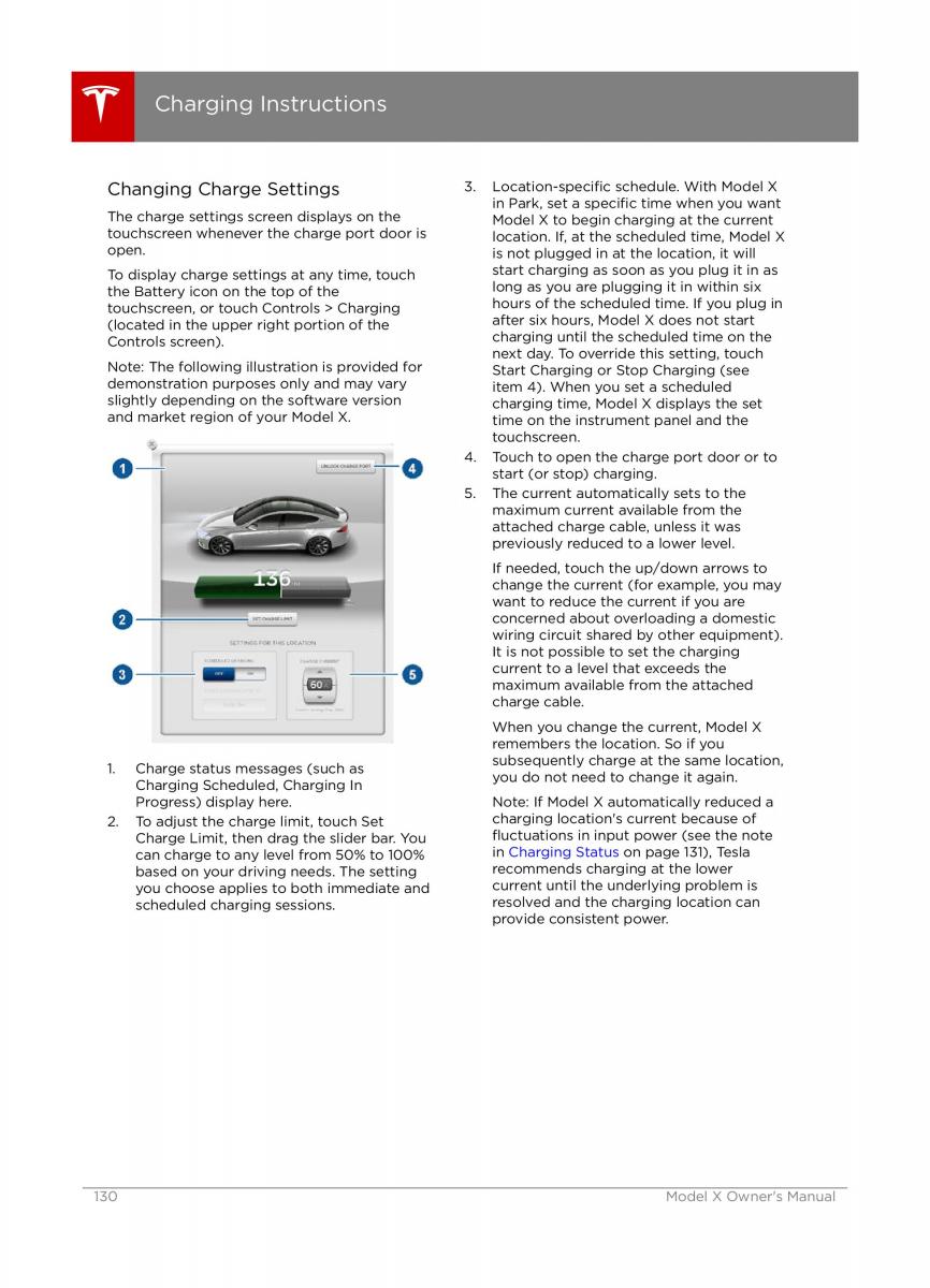 Tesla X owners manual / page 130