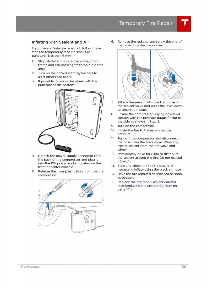 Tesla X owners manual / page 139