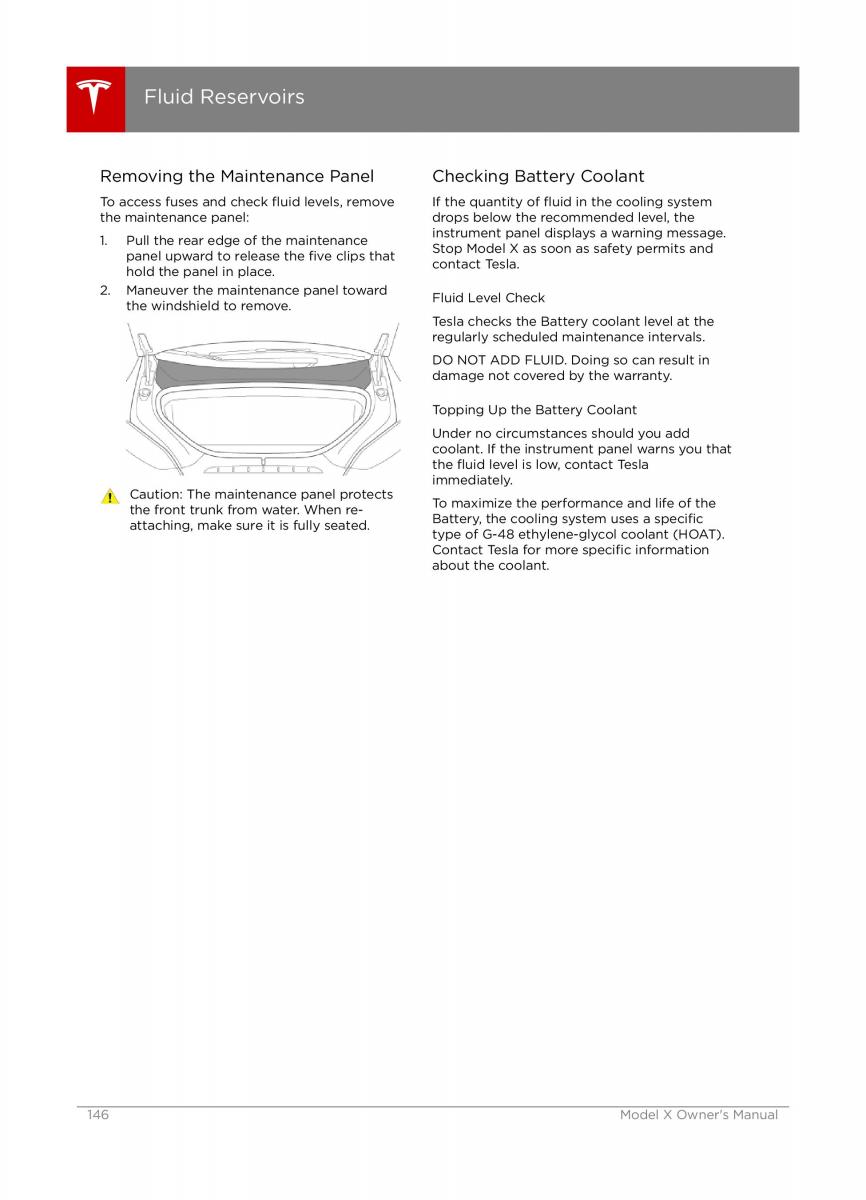 Tesla X owners manual / page 146