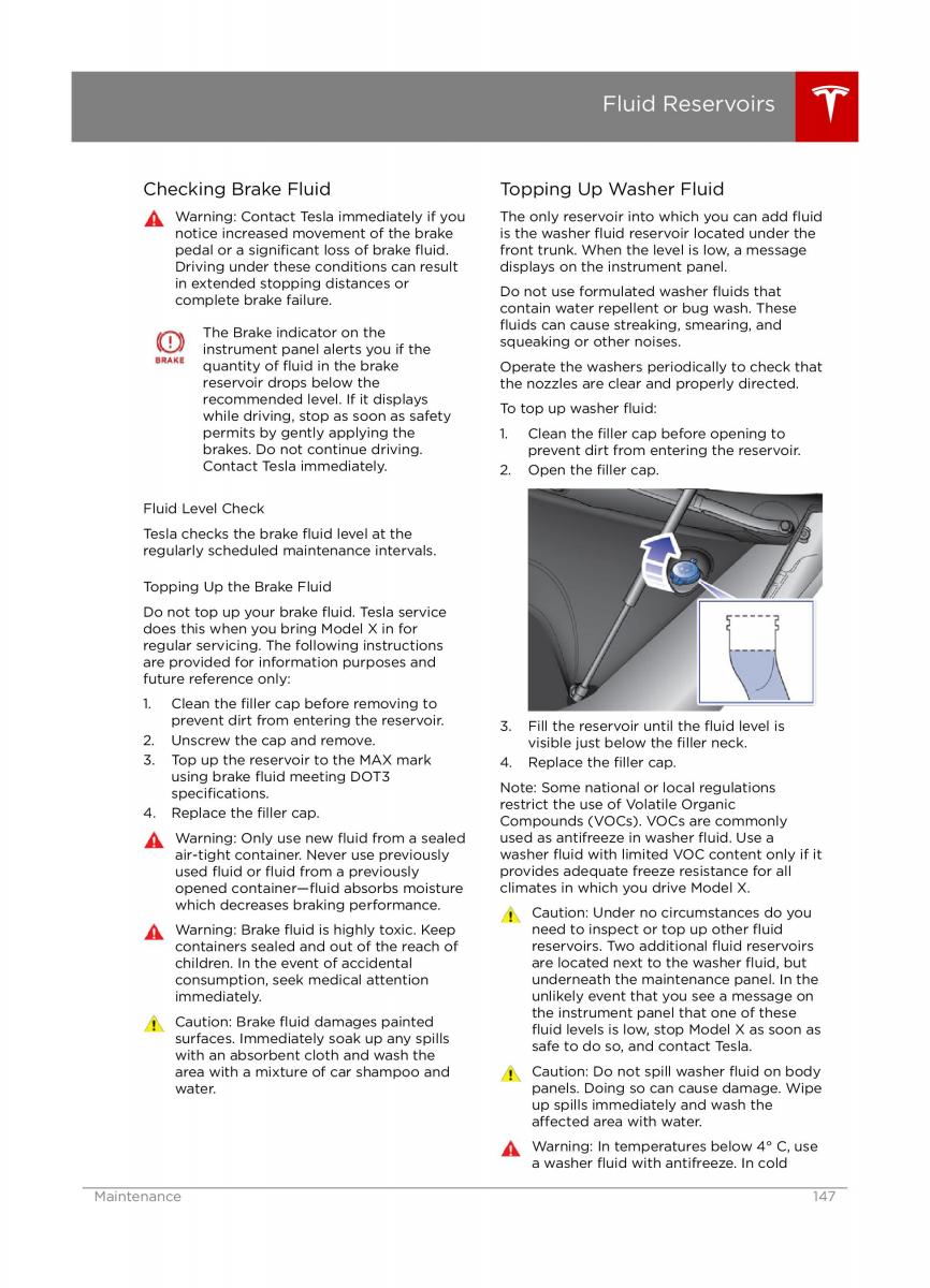 Tesla X owners manual / page 147