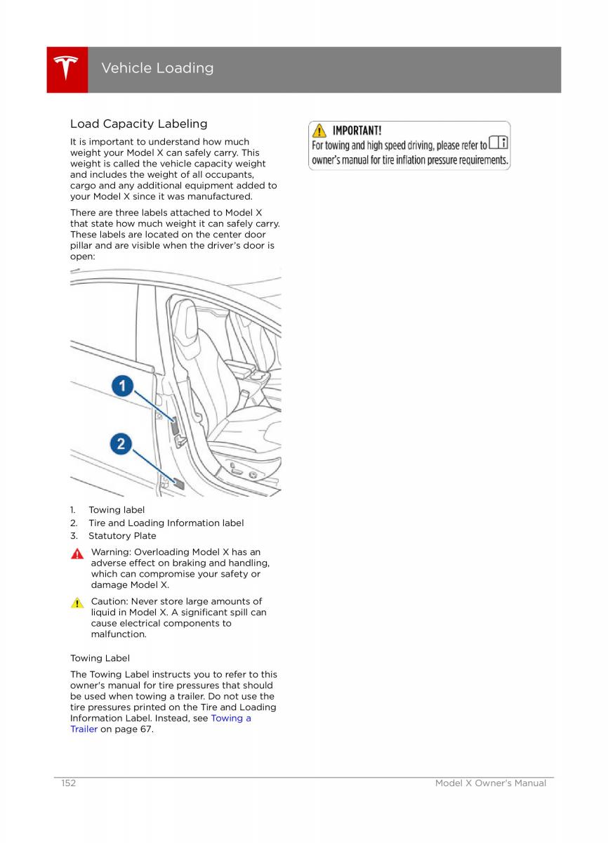 Tesla X owners manual / page 152