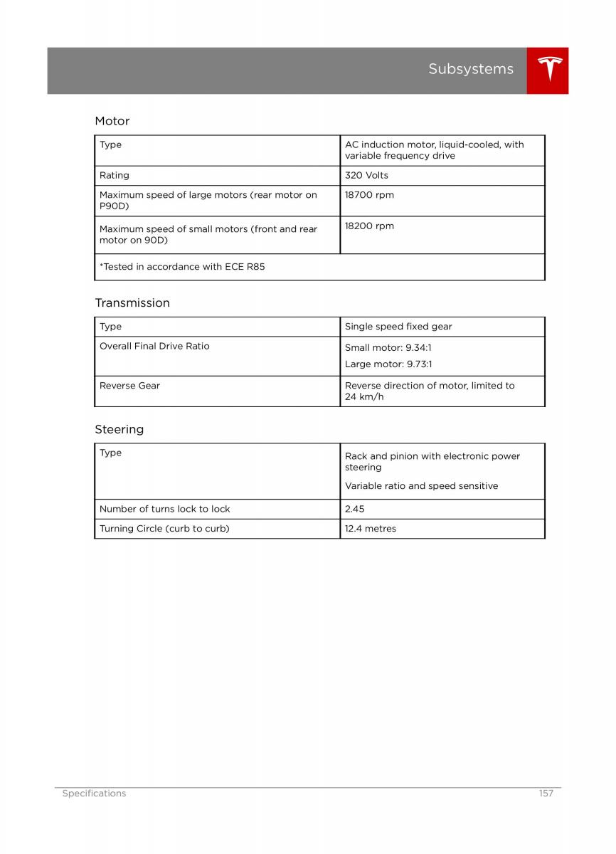 Tesla X owners manual / page 157