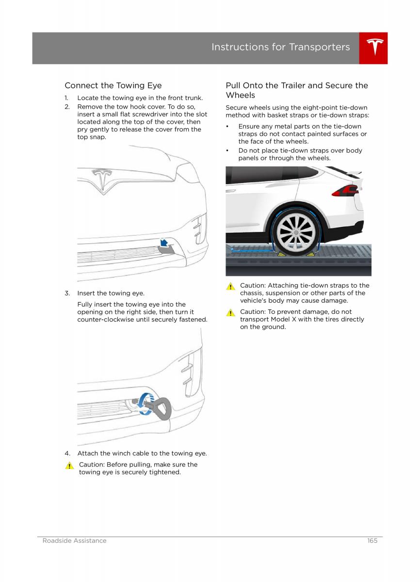 Tesla X owners manual / page 165