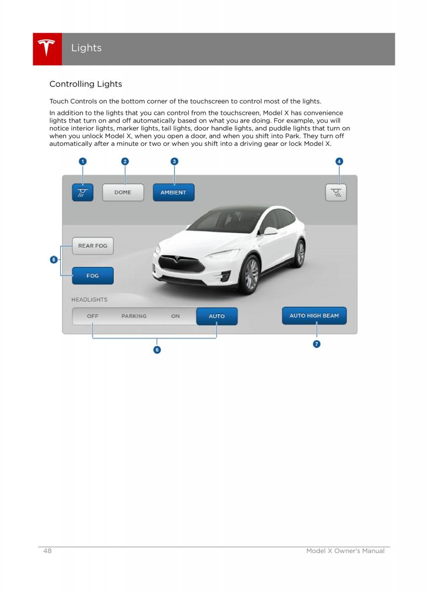 Tesla X owners manual / page 48