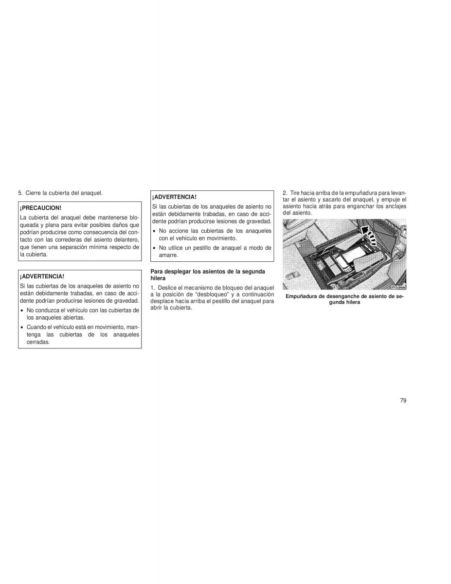 Chrysler Voyager V 5 Town and Country Lancia Voyager manual del propietario / page 82