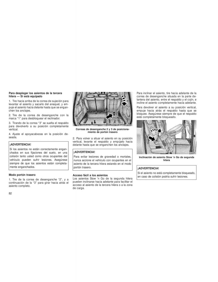 Chrysler Voyager V 5 Town and Country Lancia Voyager manual del propietario / page 85