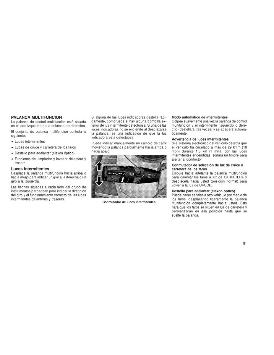 Chrysler Voyager V 5 Town and Country Lancia Voyager manual del propietario / page 94