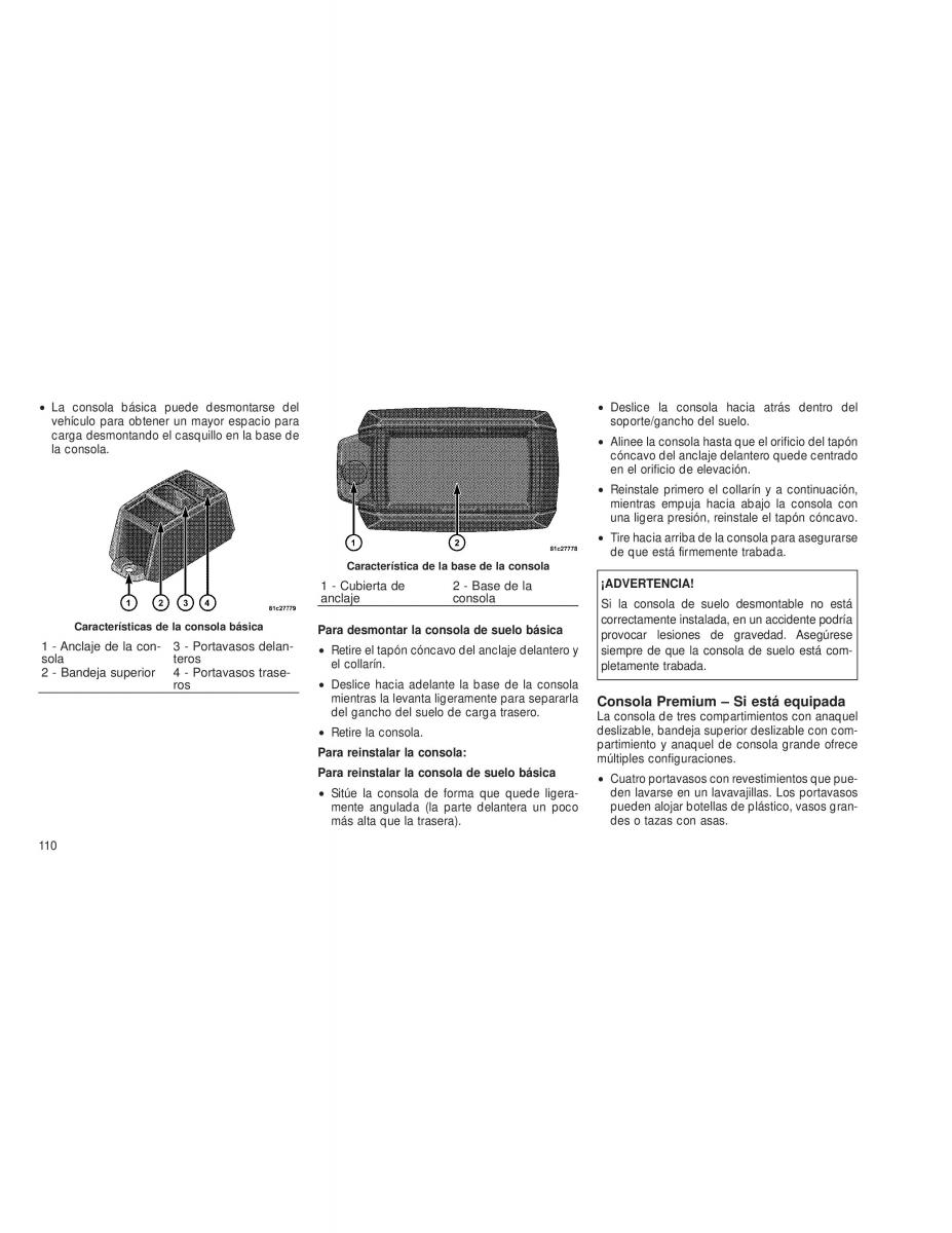 Chrysler Voyager V 5 Town and Country Lancia Voyager manual del propietario / page 113