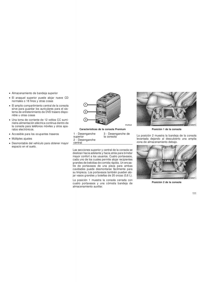 Chrysler Voyager V 5 Town and Country Lancia Voyager manual del propietario / page 114