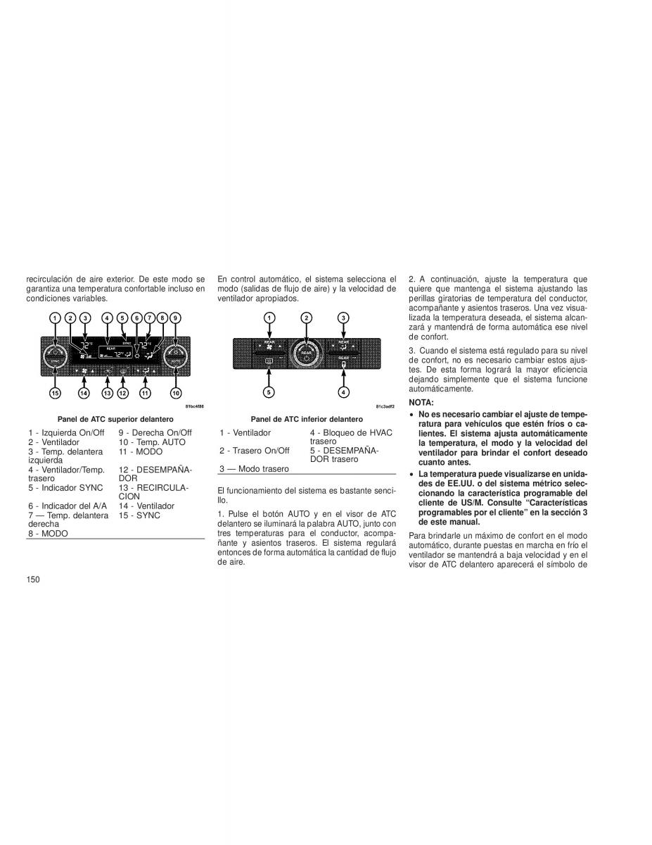 Chrysler Voyager V 5 Town and Country Lancia Voyager manual del propietario / page 153