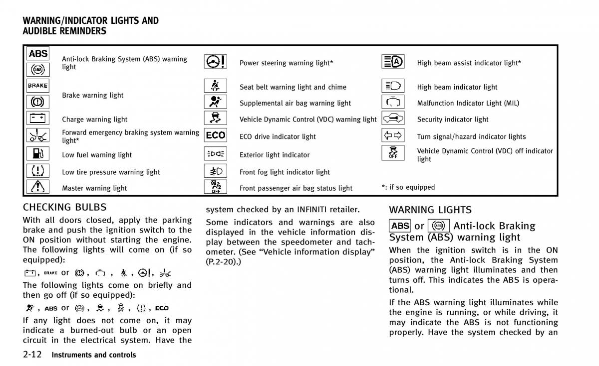 manual Infiniti Q50 Infiniti Q50 owners manual / page 87