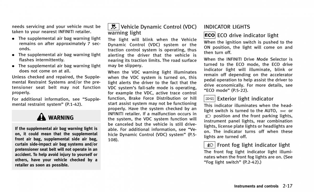 Infiniti Q50 owners manual / page 92