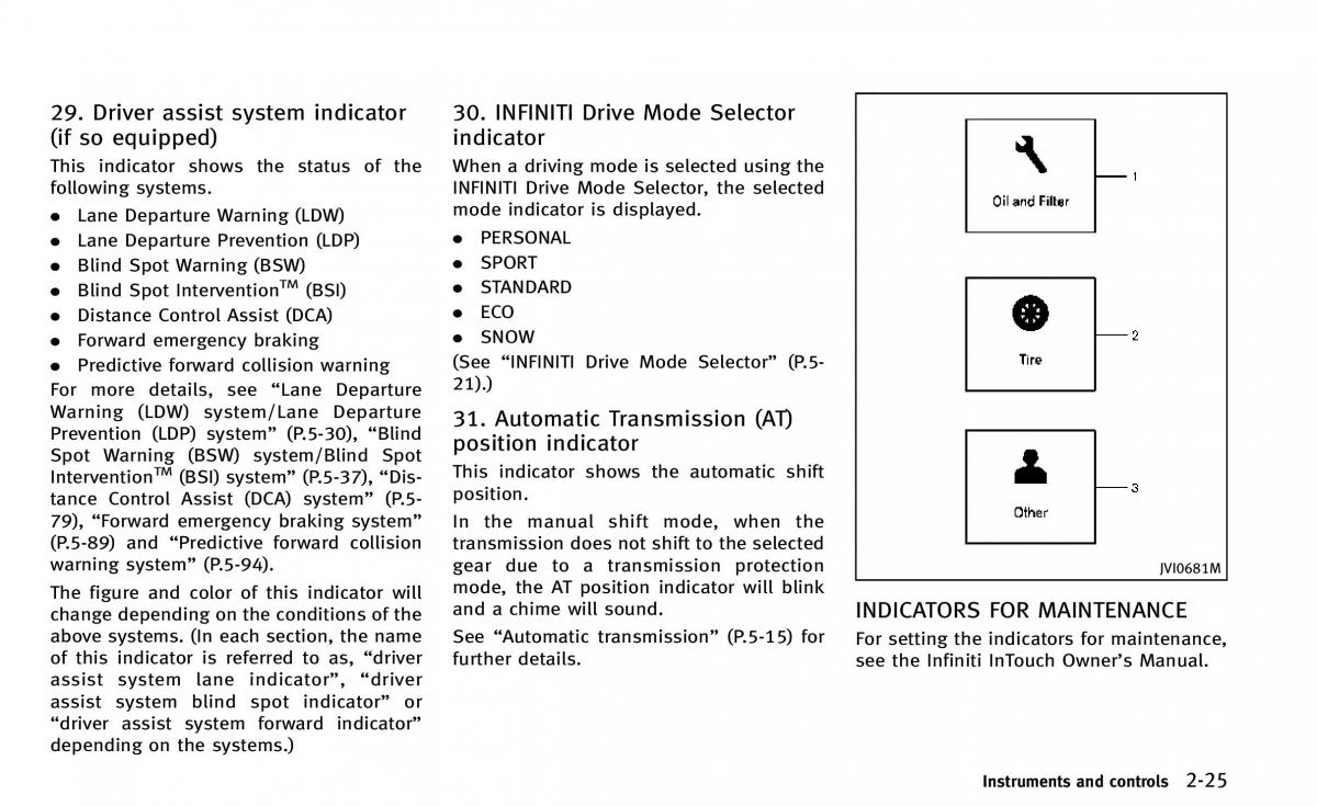 Infiniti Q50 owners manual / page 100