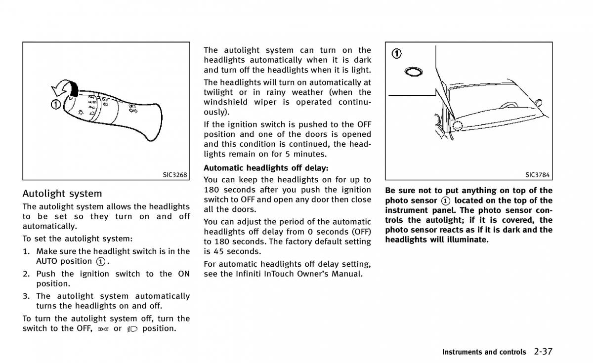 Infiniti Q50 owners manual / page 112