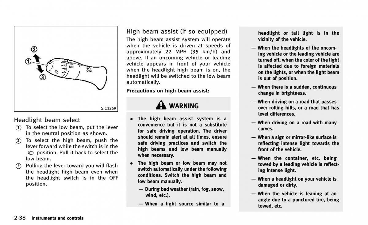 Infiniti Q50 owners manual / page 113