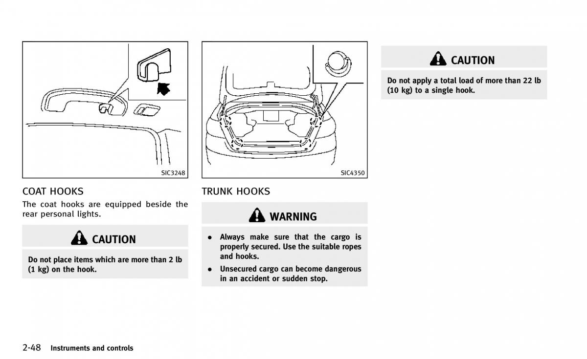 Infiniti Q50 owners manual / page 123