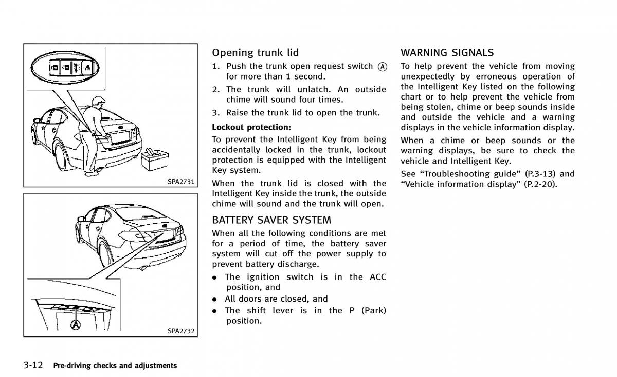 Infiniti Q50 owners manual / page 147