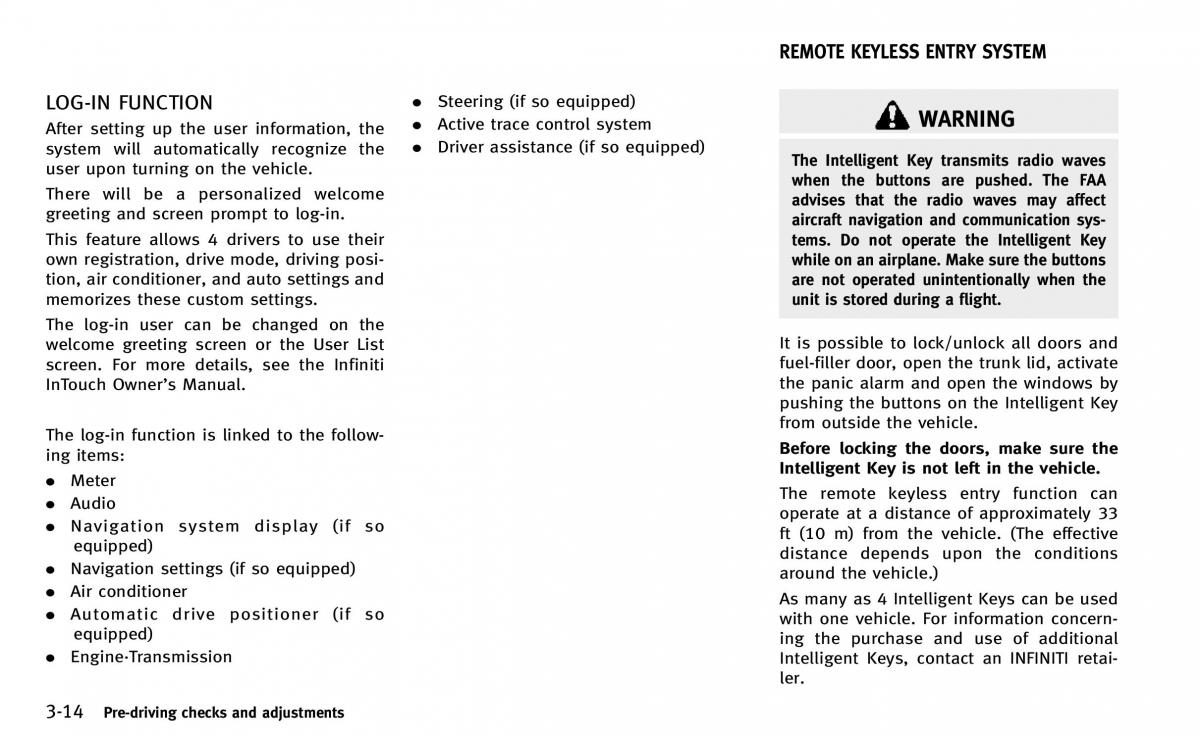 Infiniti Q50 owners manual / page 149