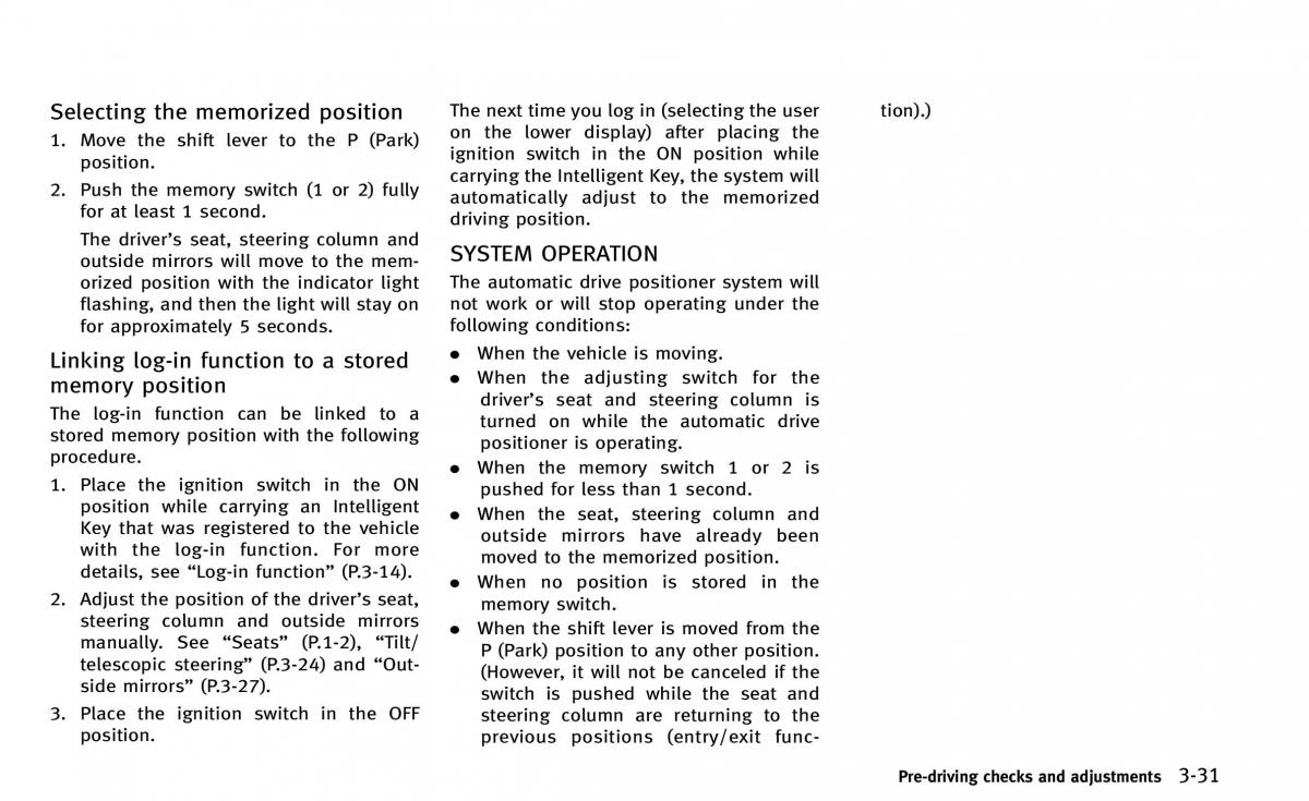 Infiniti Q50 owners manual / page 166